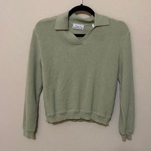Light Green Ardi K collar collared sweater
